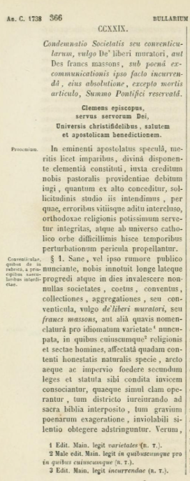 Las condenas pontificias: 250 años de magisterio contra la masonería (1738–1983)