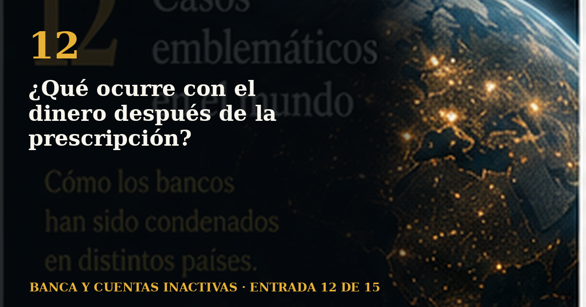 ¿Qué ocurre con el dinero después de la prescripción?