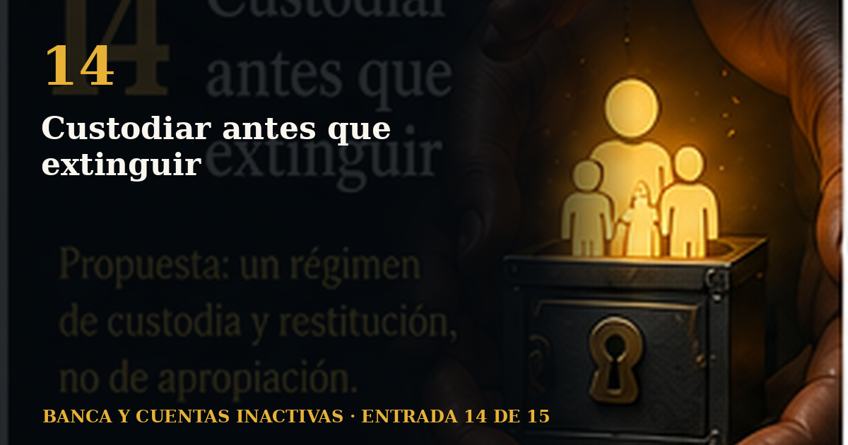 Custodiar antes que extinguir