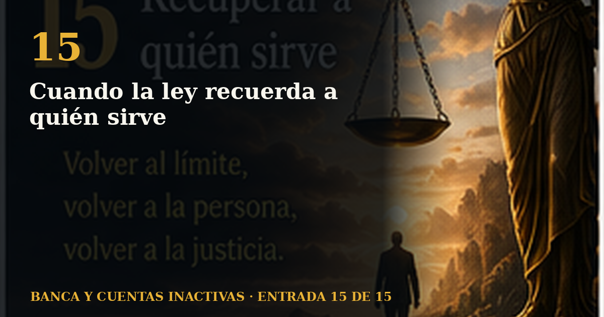 Cuando la ley recuerda a quién sirve